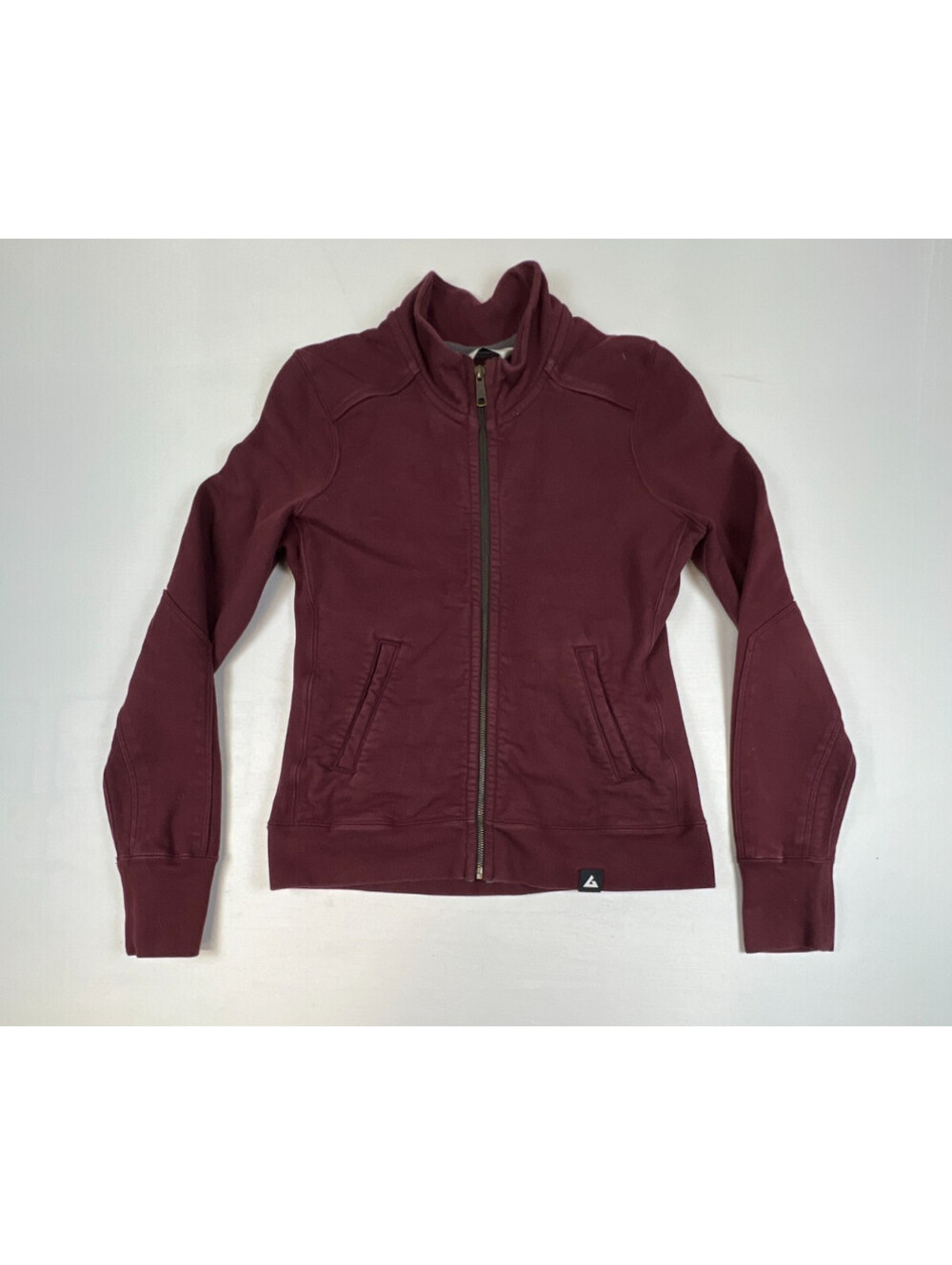 American Giant Women S Maroon Full Zip Heavyweight Sweatshirt Jacket Made in USA